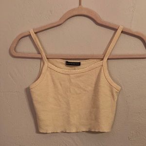 Brandy Melville pink and white striped tank top